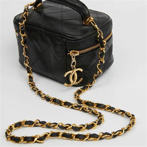 sac vanity chanel|vintage Chanel vanity case.